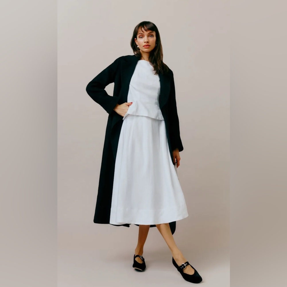 NEW Reformation Moya Linen Two Pieces - White Size 4 - Picture 5 of 13